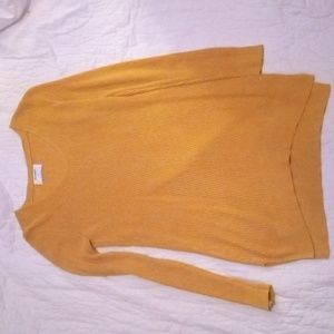 Yellow sweater dress